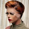 Women Dyed Lace Short Straight Synthetic Wig Hairpiece for Party