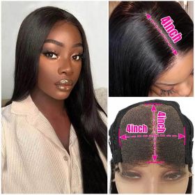 HD Human Hair waterwave 10 14 16 20 30 Inch Waterwave Curly Half Transparent Glueless 4*4 Frontal 4x4 Lace Front Closure Wig (Stretched Length: 24 Inches (609mm)(+$102.00))