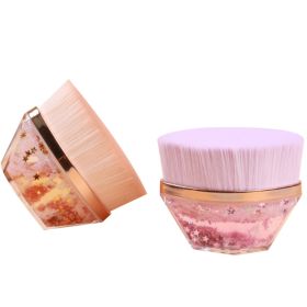 Foundation Makeup Brush Flat Top  Face Blush Liquid Powder Foundation Brush (Color: Gold)