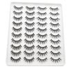 20 Pairs Mink Lashes Natural False Eyelashes Dramatic Volume Fake Lashes Soft Thick Long Eyelashes Wispy Makeup Extension 2022