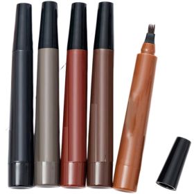 Four Fork Sweat Proof Liquid Water Eyebrow Pencil (Color: Dark brown)