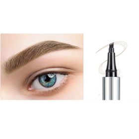 Simulation Four Claw Liquid Waterproof Eyebrow Pencil (Color: Light brown)