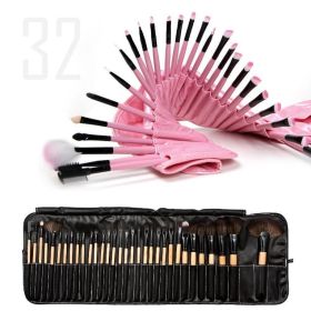 Sculptor 32 Piece High Quality Wooden Makeup Brush Set (Color: Natural)