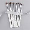 Eye Makeup Brushes 7pcs Essential Eyeshadow Brushes Kit with Soft Synthetic Hairs & Wood Handle for Eyeshadow, Blending, Eyebrow, Eyeliner